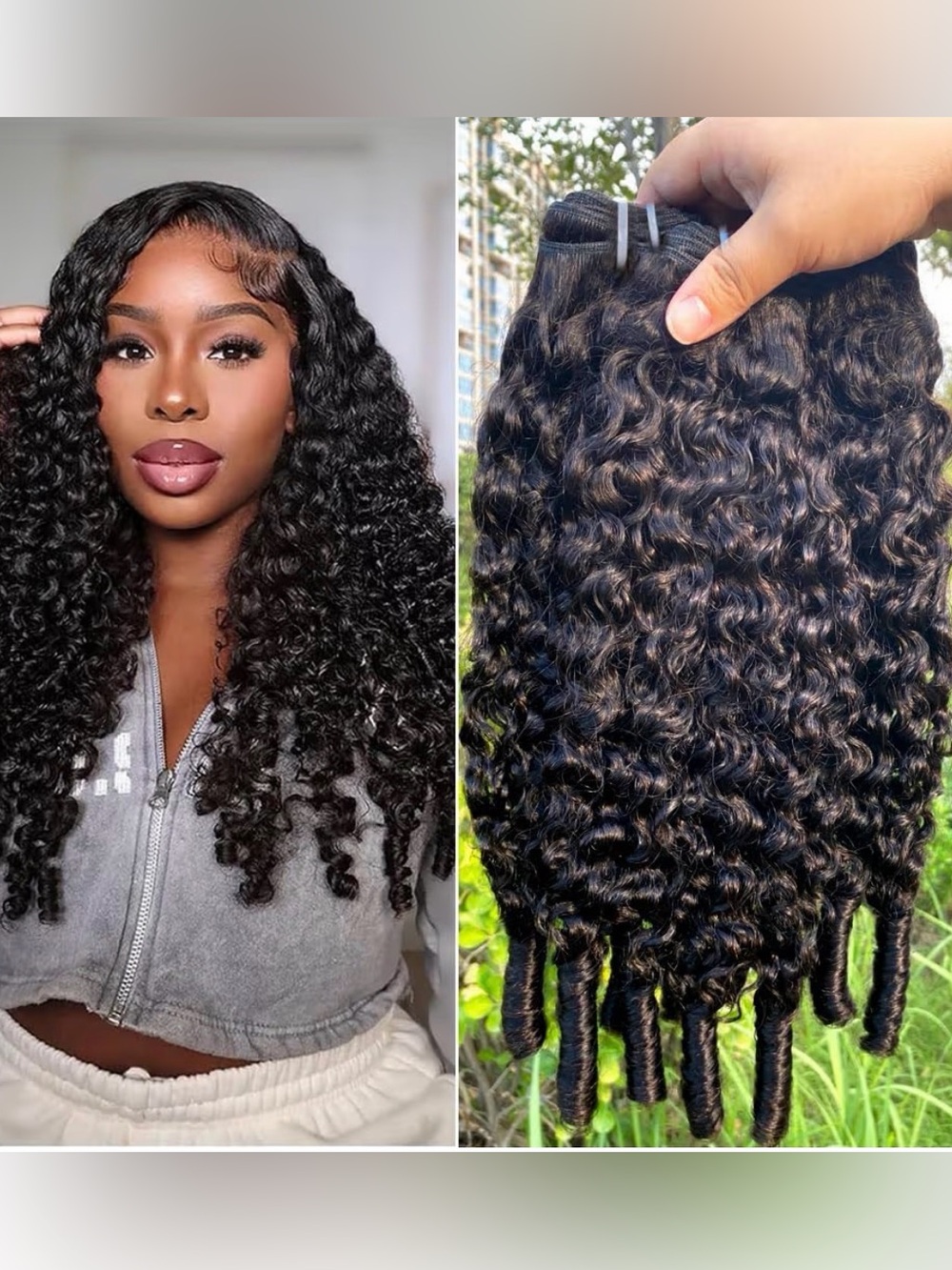22” 24” 26” Natural Black Burmese 3 Curly  Hair Bundles 100% Human Hair #070